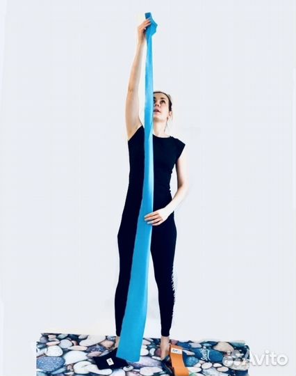 Лента эластичная для йоги, стретчинга, фитнеса 2 м