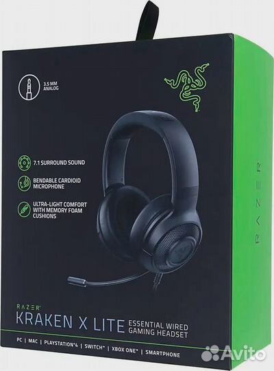 Новая,чек гарантия, гарнитура Razer Kraken X Lite