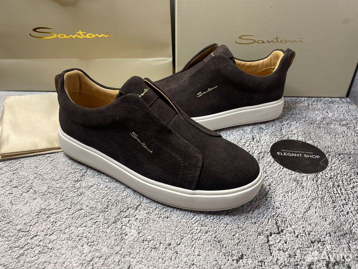 Слипоны Santoni мужские