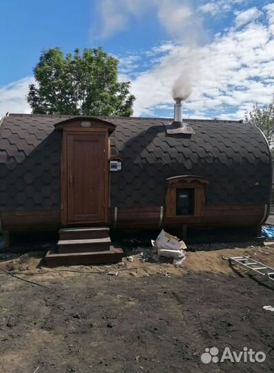 Баня бочка утепленная