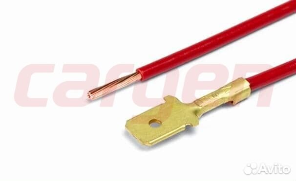 Контакт штыревой серии 6,3 мм обжатый с проводом 1