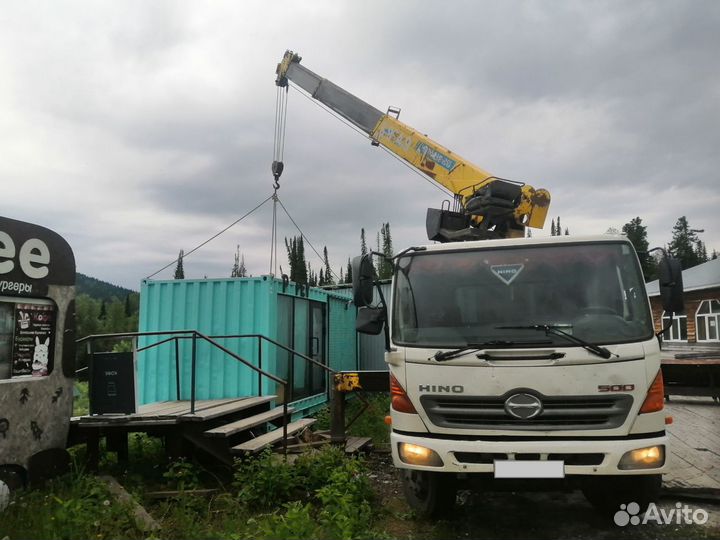 Манипулятор, перевозка гаражей