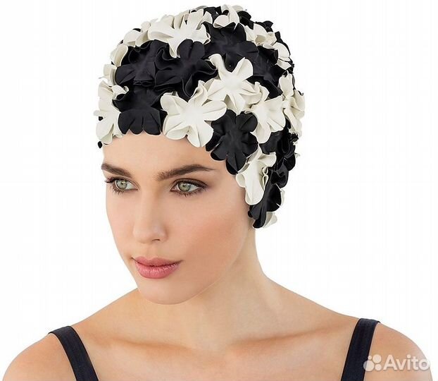 Шапочка для плавания Fashy 3191 латекс (с цветами)