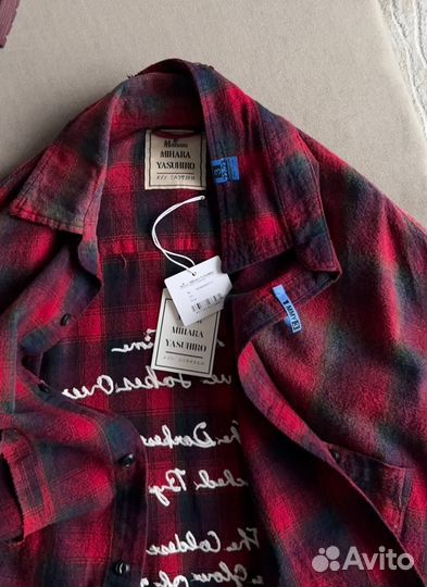 Рубашка Maison Mihara Yasuhiro оверсайз в клетку