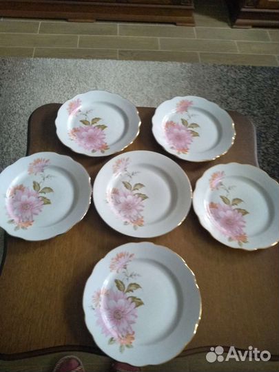 Блюдо Дулево, тарелки, стаканы СССР, Богемия