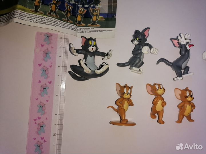 Том и джерри фигурки 7 шт и вкладыш
