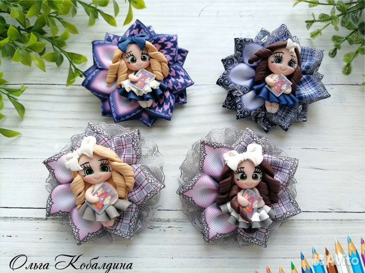 Школьные бантики ручной работы