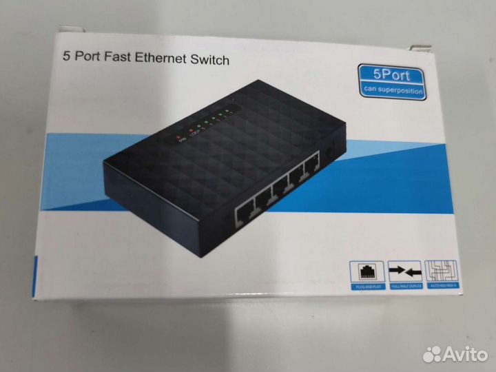 Коммутатор сетевой 5-ти портовый RE-505 (5Port Ent