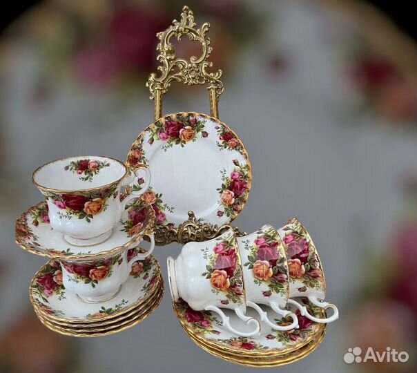 Чайное трио Royal Albert. Old Country Roses