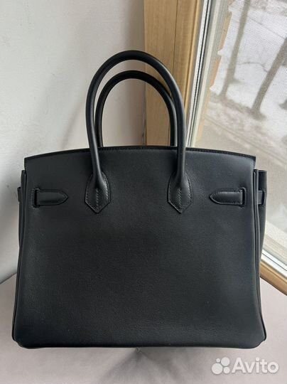 Сумка hermes birkin 30 swift black gold