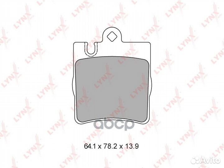 Колодки тормозные дисковые зад bd5321 lynxauto