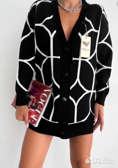 Кардиган женский длинный оверсайз