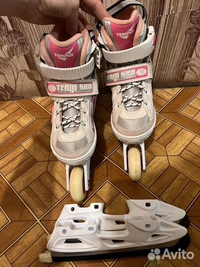 Коньки и ролики 2 в 1