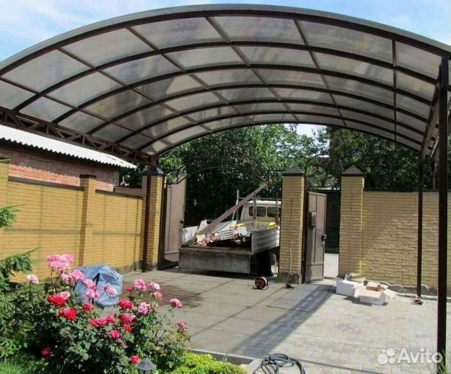 Навесы из поликарбоната для дачи
