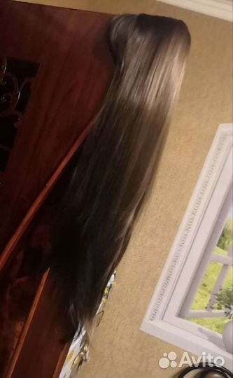Парик прямой с челкой. Новый, длинный