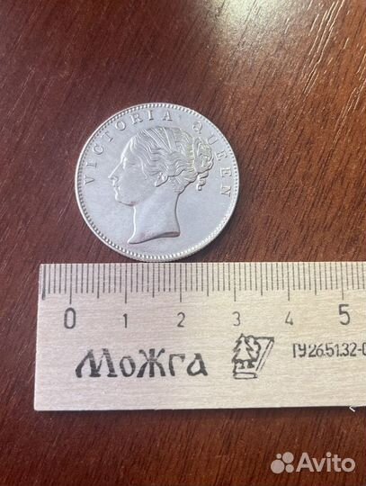 One rupee 1840 года, серебро