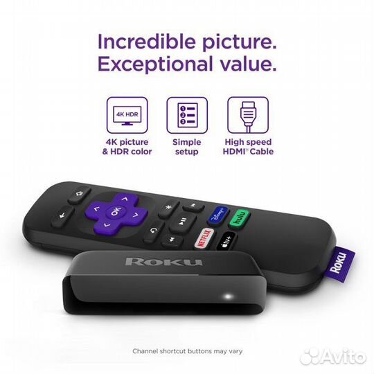Новый USA Roku Premiere 4K/HDR Streaming Media