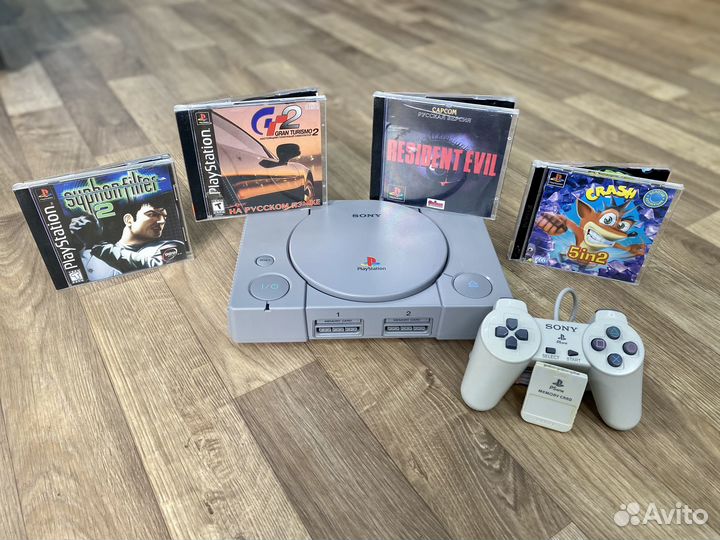 Приставка Sony PS1 FAT / 7002/ Чип. / Игры