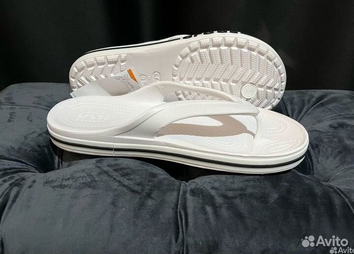 Кроксы Crocs flip сланцы шлепанцы белые