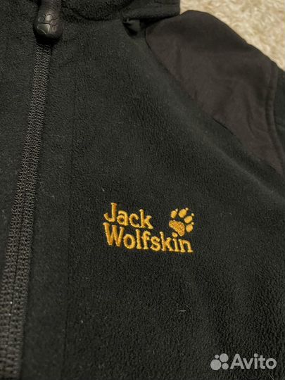 Флисовая кофта jack wolfskin с капюшоном оригинал