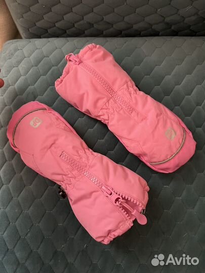 Варежки краги Kari 3/4 года розовые