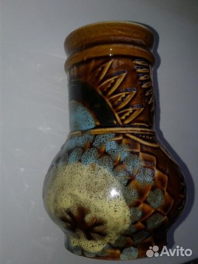 Кувшин кружка подсолнухи. СССР, 1970-е гг. Керамик