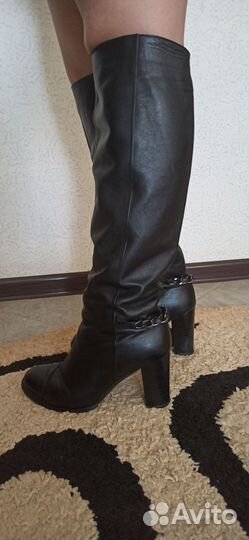 Сапоги женские кожа