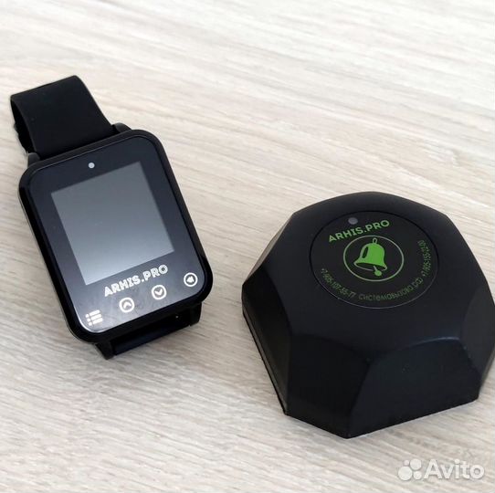 Кнопка вызова официанта модель Бургер и часы Элит