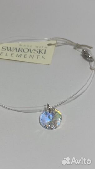 Подвеска кулон Swarovski кристалл на леске