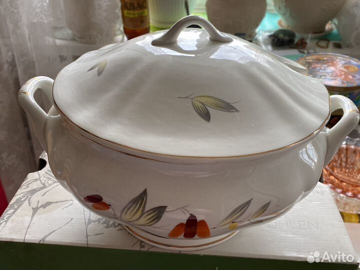 Фарфоровые Супница и салатник завода Конаково