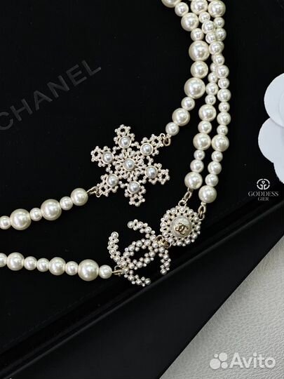 Бусы и серьги chanel