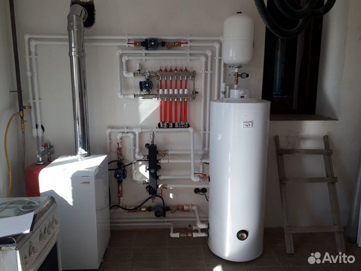 Монтаж систем отопления и водоснабжения сантехники