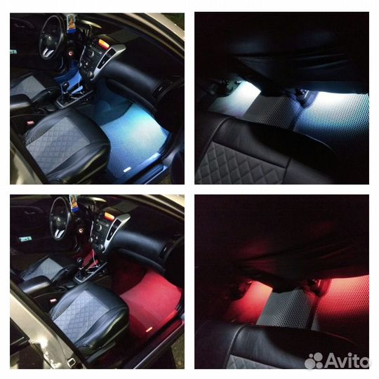 Подсветка салона,ног в USB/прикуриватель с пультом