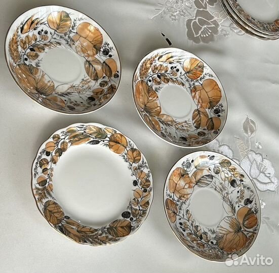 Чайный сервиз лфз СССР золотая осень