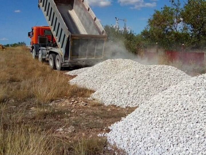 Щебень \ Земля гранитный дренажный от трех кубов