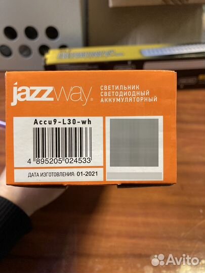 Фонарь JazzWay Accu91-L30-wh белый