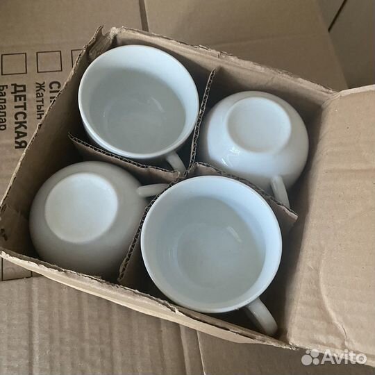 Чашка с блюдцем 4 штуки