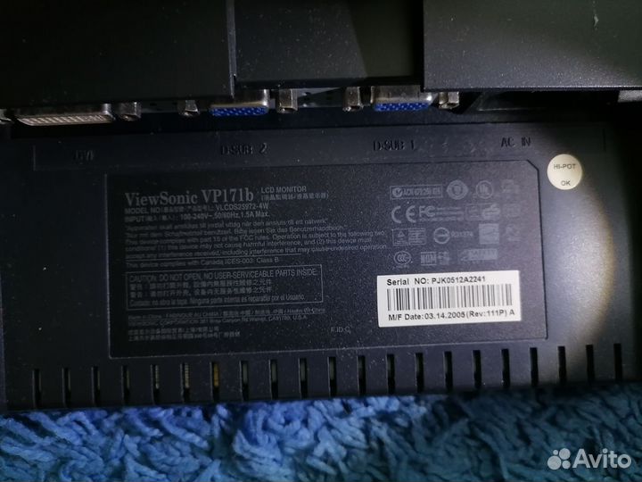 Монитор для компьютера (на запчасти)