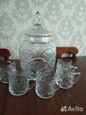 Хрустальный набор для глинтвейна СССР