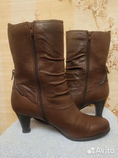 Полусапожки кожаные женские