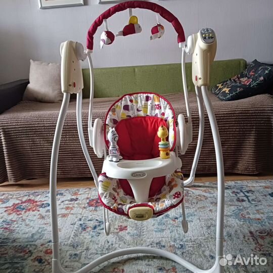 Электронные качели шезлонг Graco swing N bounce