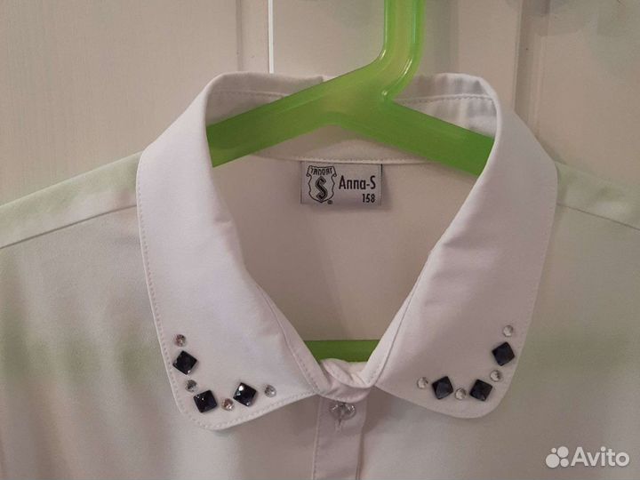 Р. 40-42-44 (XS, S) р.158см Белая блузка школьная