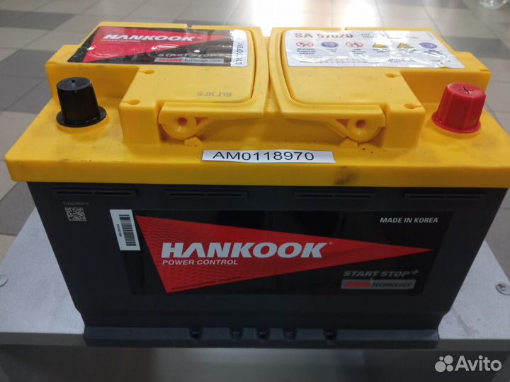 АКБ 70А R+ Евро станд. 760А hankook Start Stop Pl