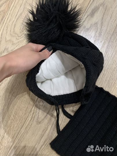 Комплект шапка со снудом для малыша