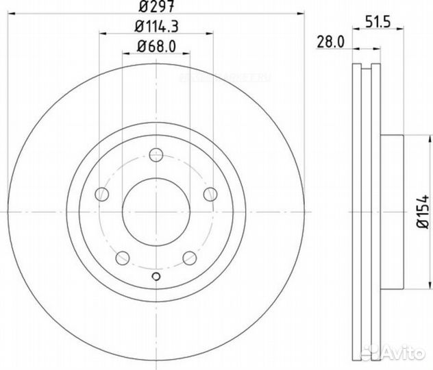 Nisshinbo ND5027K Диск тормозной перед