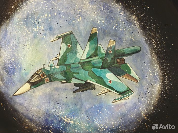 Женская рубашка colins, ручная роспись (самолет)