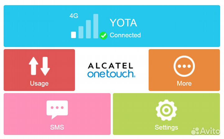 Модем 3G/4G WiFI alcatel Y856UB - Для Авто-Мобиля