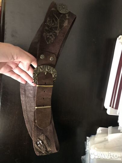 Винтажный пояс натуральный Италия