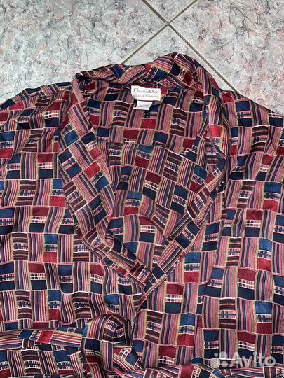 Шикарная домашняя шелковая куртка-халат Dior