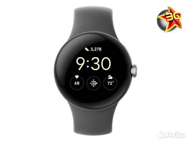 Часы Google Pixel Watch Bluetooth Silver Charcoal